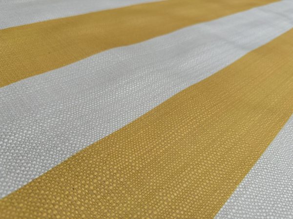 9cm wide Stripes Upholstery Fabric Plain Sofas Bed Home Decor Curtains Soft Material Cloth - 62'' or 160cm Wide - Mustard & Natural - Image 2