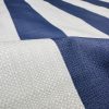9cm wide Stripes Upholstery Fabric Plain Sofas Bed Home Decor Curtains Soft Material Cloth - 62'' or 160cm Wide - Navy Blue & Natural - Image 3