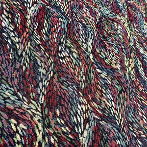 Vibrant Woven Gobelin Fabric with Abstract Brushstroke Design Home Decor Material Curtains Upholstery 55''/140cm Wide - Multi