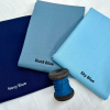 Classic Linen Cotton Blend Plain Fabric Material Lightweight Home Decor Bedding Clothes Curtains - 140cm wide - Sky Blue - Image 3