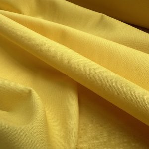 Classic Linen Cotton Blend Plain Fabric Material Lightweight Home Decor Bedding Clothes Curtains - 140cm wide - Yellow