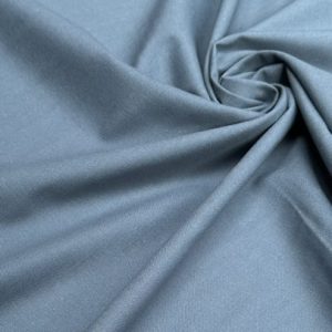Classic Linen Cotton Blend Plain Fabric Material Lightweight Home Decor Bedding Clothes Curtains - 140cm wide - Duck Blue