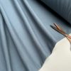 Classic Linen Cotton Blend Plain Fabric Material Lightweight Home Decor Bedding Clothes Curtains - 140cm wide - Duck Blue - Image 2