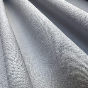 Classic Linen Cotton Blend Plain Fabric Material Lightweight Home Decor Bedding Clothes Curtains - 140cm wide - Grey