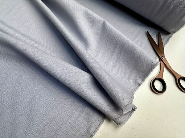 Classic Linen Cotton Blend Plain Fabric Material Lightweight Home Decor Bedding Clothes Curtains - 140cm wide - Grey - Image 2