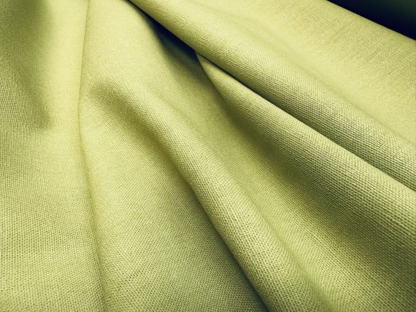 Classic Linen Cotton Blend Plain Fabric Material Lightweight Home Decor Bedding Clothes Curtains - 140cm wide - Moss Khaki Green