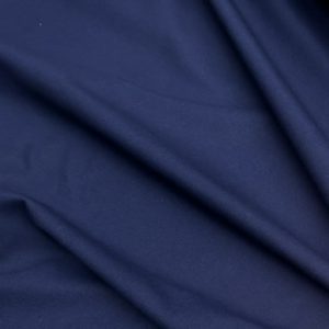 Classic Linen Cotton Blend Plain Fabric Material Lightweight Home Decor Bedding Clothes Curtains - 140cm wide - Navy Blue