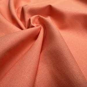 Classic Linen Cotton Blend Plain Fabric Material Lightweight Home Decor Bedding Clothes Curtains - 140cm wide - Peach Pink