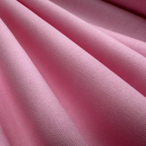 Classic Linen Cotton Blend Plain Fabric Material Lightweight Home Decor Bedding Clothes Curtains - 140cm wide - Pink
