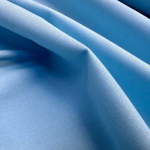 Classic Linen Cotton Blend Plain Fabric Material Lightweight Home Decor Bedding Clothes Curtains - 140cm wide - Sky Blue