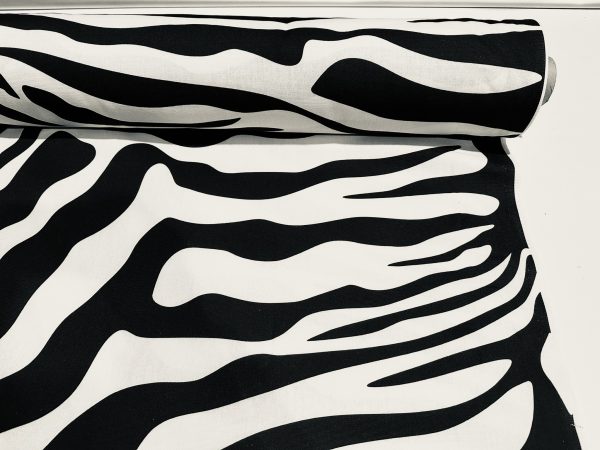 XL Zebra Spine Print Fabric Animal Stripes Cotton Furnishing Curtain Upholstery Home Decor Material - 55"/140cm Wide - Image 10