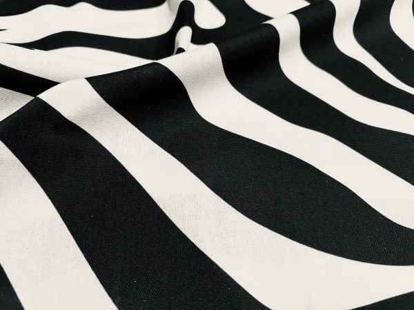 XL Zebra Spine Print Fabric Animal Stripes Cotton Furnishing Curtain Upholstery Home Decor Material - 55"/140cm Wide - Image 9