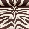 XL Zebra Spine Print Fabric Animal Stripes Cotton Furnishing Curtain Upholstery Home Decor Material - 55"/140cm Wide - Brown & Cream - Image 5