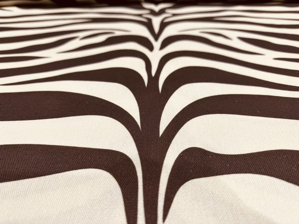 XL Zebra Spine Print Fabric Animal Stripes Cotton Furnishing Curtain Upholstery Home Decor Material - 55"/140cm Wide - Image 4