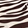 XL Zebra Spine Print Fabric Animal Stripes Cotton Furnishing Curtain Upholstery Home Decor Material - 55"/140cm Wide - Brown & Cream - Image 3
