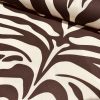 XL Zebra Spine Print Fabric Animal Stripes Cotton Furnishing Curtain Upholstery Home Decor Material - 55"/140cm Wide - Brown & Cream
