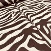 XL Zebra Spine Print Fabric Animal Stripes Cotton Furnishing Curtain Upholstery Home Decor Material - 55"/140cm Wide - Brown & Cream - Image 2