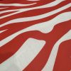 XL Zebra Spine Print Fabric Animal Stripes Cotton Furnishing Curtain Upholstery Home Decor Material - 55"/140cm Wide - Red & White - Image 5