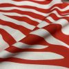 XL Zebra Spine Print Fabric Animal Stripes Cotton Furnishing Curtain Upholstery Home Decor Material - 55"/140cm Wide - Red & White - Image 3