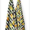 Citrus Stripes Fabric Home Decor Curtain UpholsteryBlack & White Stripe Orange Lemon Digital Print Material - 140cm or 55" Wide - Image 11