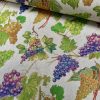 Grape Vineyard Digital Print Fabric Linen Look Canvas Purple Green Vine Leaf Material Home Decor Cushions Curtains Crafts - 55"/140cm Wide - Image 4