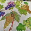 Grape Vineyard Digital Print Fabric Linen Look Canvas Purple Green Vine Leaf Material Home Decor Cushions Curtains Crafts - 55"/140cm Wide - Image 6