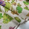 Grape Vineyard Digital Print Fabric Linen Look Canvas Purple Green Vine Leaf Material Home Decor Cushions Curtains Crafts - 55"/140cm Wide - Image 8
