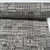 Houses Fabric Holland Village Print Linen Look Home Decor Curtain Upholstery Material - 55" or 140cm Wide Canvas - Image 2