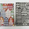 Houses Fabric Holland Village Print Linen Look Home Decor Curtain Upholstery Material - 55" or 140cm Wide Canvas - Image 8