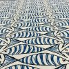 Sprats Blue Sardines Fish Fabric Marine White Digital Print Home Decor Curtain Upholstery Material - 140cm or 55" Wide - Image 6