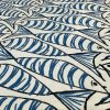 Sprats Blue Sardines Fish Fabric Marine White Digital Print Home Decor Curtain Upholstery Material - 140cm or 55" Wide