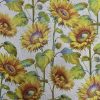 Sunflower Digital Print Fabric Linen Look Canvas Floral Yellow Flower Leaf Material Home Decor Cushions Curtains Crafts - 55"/140cm Wide - Image 9