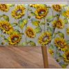 Sunflower Digital Print Fabric Linen Look Canvas Floral Yellow Flower Leaf Material Home Decor Cushions Curtains Crafts - 55"/140cm Wide - Image 13