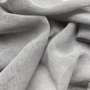 Linen Look GREY Sheer Fabric - Soft Linen Feel Material for Home Decor, Curtains, Clothes - 125"/ 320cm Extra Wide
