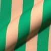 Green & Peach Stripes Digital Print Fabric Furnishing Home Decor Joy Curtain Upholstery Cushion Dressmaking Material 55" or 140cm Wide