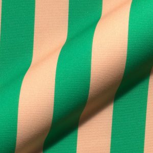 Green & Peach Stripes Digital Print Fabric Furnishing Home Decor Joy Curtain Upholstery Cushion Dressmaking Material 55" or 140cm Wide