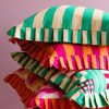 Green & Peach Stripes Digital Print Fabric Furnishing Home Decor Joy Curtain Upholstery Cushion Dressmaking Material 55" or 140cm Wide - Image 10