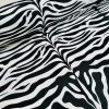 Zebra Spine Print Fabric Animal Stripes Cotton Furnishing Curtain Upholstery Home Decor Material - 55"/140cm Wide - Black & White - Image 2
