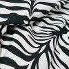 Zebra Spine Print Fabric Animal Stripes Cotton Furnishing Curtain Upholstery Home Decor Material - 55"/140cm Wide - Black & White
