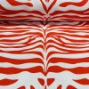 Zebra Spine Print Fabric Animal Stripes Cotton Furnishing Curtain Upholstery Home Decor Material - 55"/140cm Wide - Red & White - Image 3