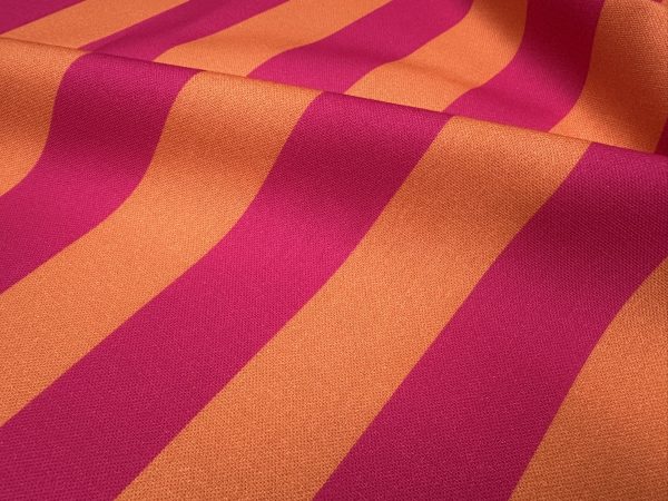 Pink & Orange Stripes Digital Print Fabric Furnishing Home Decor Joy Curtain Upholstery Cushion Dressmaking Material 55" or 140cm Wide - Image 4